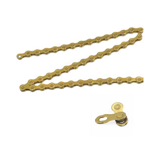 Łańcuch TEC MTB GT12, 126 ogniw+złącze, 12 rzędowy, 1/2x11/128 cal, KMC złoty