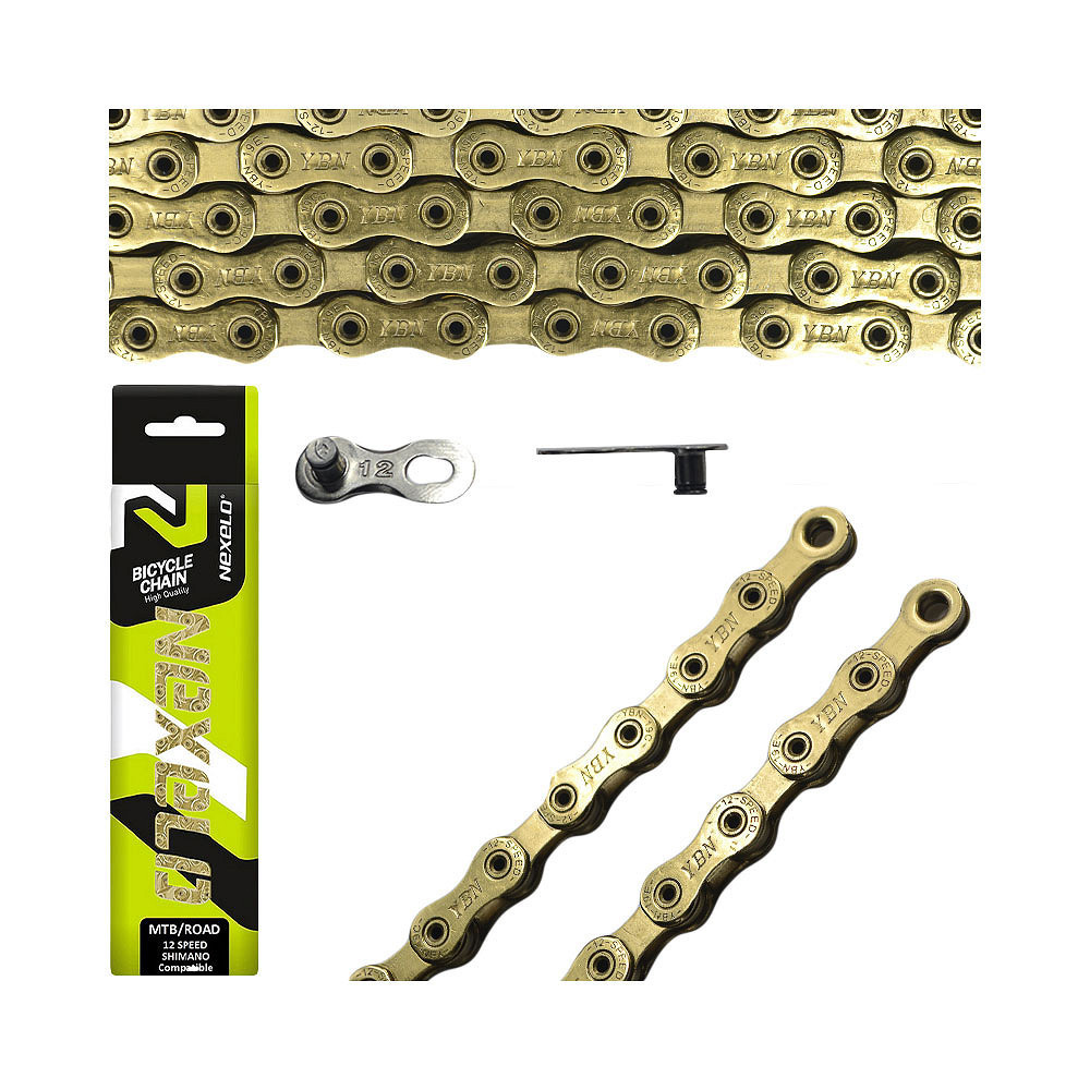 Łańcuch SLA1210 12-speed, 122 ogniw 1/2x11/128 złoty