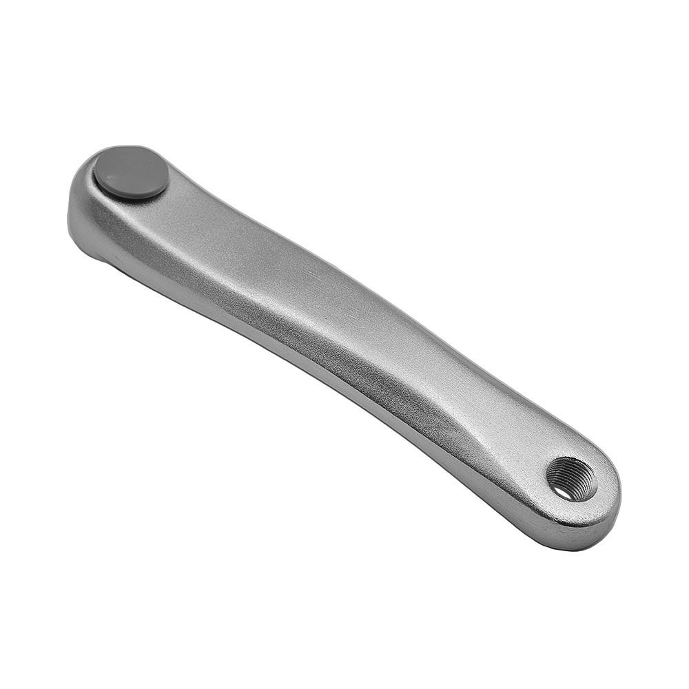 Korba lewa MTB na kwadrat, aluminiowa, 170 mm, srebrny