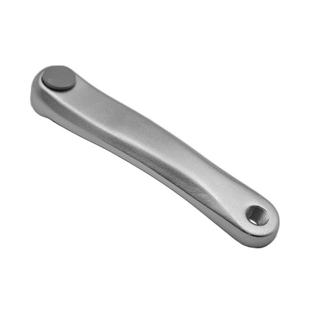 Korba lewa MTB na kwadrat, aluminiowa, 170 mm, srebrny