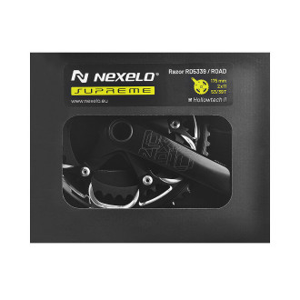 Mechanizm korbowy RAZOR ROAD RD5331, 2-rzędowy, 53/39T 175mm czarna