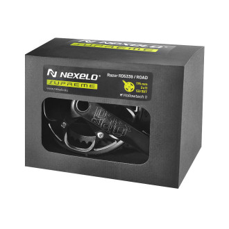 Mechanizm korbowy RAZOR ROAD RD5331, 2-rzędowy, 53/39T, 175 mm czarna