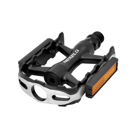 Pedały aluminiowe MTB, 102x78mm, gwint 9/16, czarne