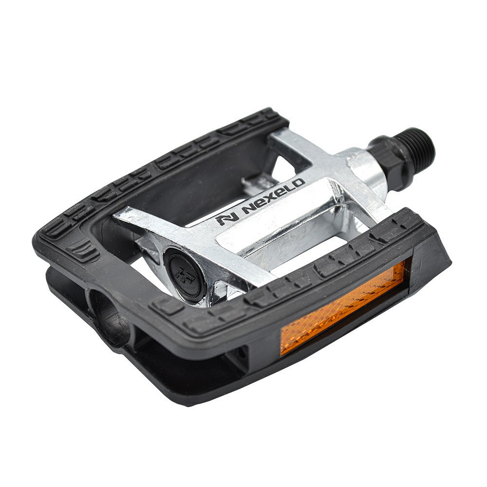 Pedały aluminiowo-plastikowe CITY 110x81mm czarno-srebrny