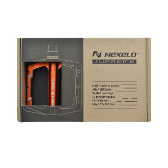 Pedały platformowe NEXELO SUPREME FREERIDE pomarańczowe