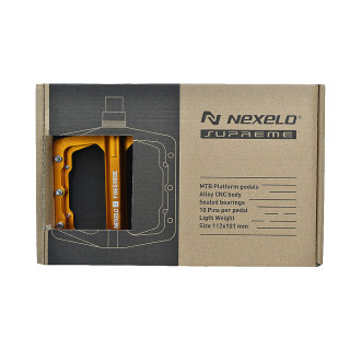 Pedały platformowe NEXELO SUPREME FREERIDE złote