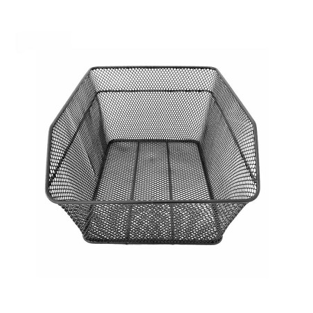 Koszyk do tyłu, z siatki, stalowy, czarny 38x29x18cm