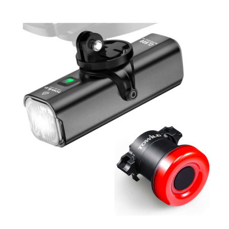 Zestaw Towild: lampa przednia CL600 + lampa tylna TL02