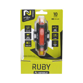 Lampa tył NEXELO - RUBY 4funkcje 10lm