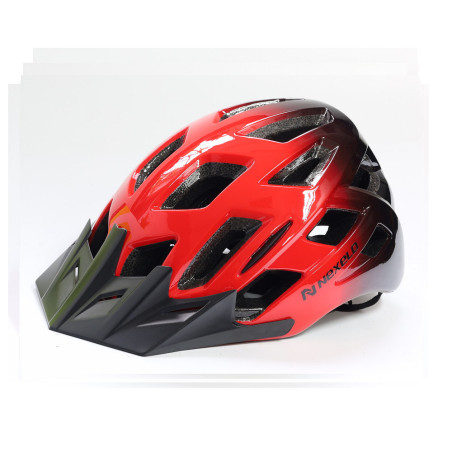 Kask rowerowy CITY SHINY, roz: L, in-mold, czerwono-czarny