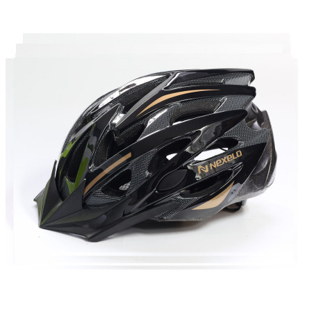 Kask rowerowy STRAIGHT SHINY, L (58-61 cm), out-mold, czarno-platynowy
