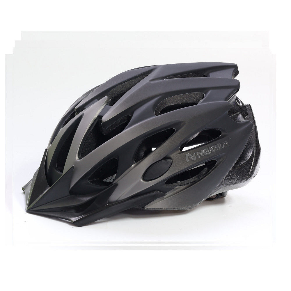 Kask rowerowy STRAIGHT MATT, L (58-61 cm), out-mold, czarno-szary