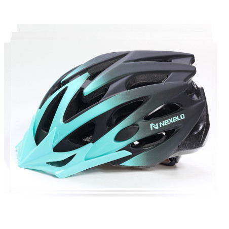 Kask rowerowy STRAIGHT MATT, L (58-61 cm), out-mold, turkusowo-czarny