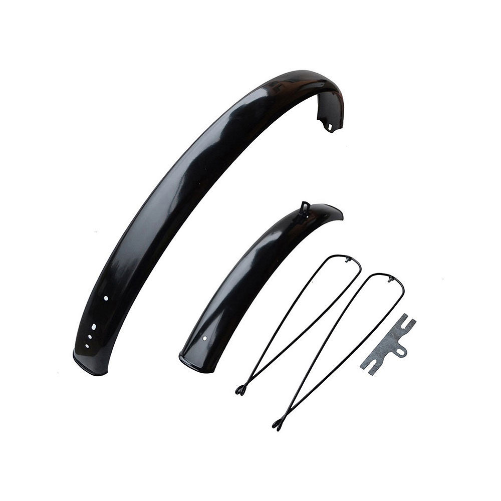 Błotniki metalowe 26 cala, szer. 55 mm, czarne