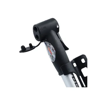 Pompka BETO alu-plast. z manometrem, podwójna głowicą AV/DV/FV, 240 mm