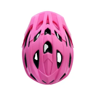 Kask rowerowy KIDS MATT, M (53-55cm), in-mold, kolor różowo-czarny