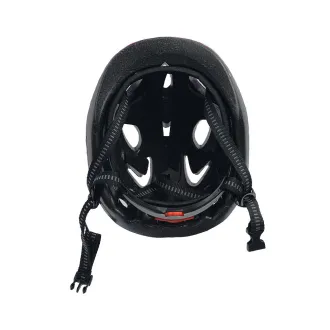 Kask rowerowy dziecięcy FUNNY SHINY, S (48-52 cm), out-mold, kolor różowy z białym nadrukiem motyle, serca