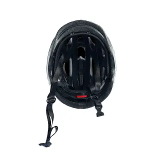Kask rowerowy dziecięcy VIA SHINY, M (53-55 cm) , out-mold, kolor czarny z czerwonymi kwiatkami