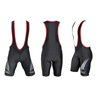 Spodenki PROX MARS męskie M krótkie z szelkami CZARNO / CZERWONE