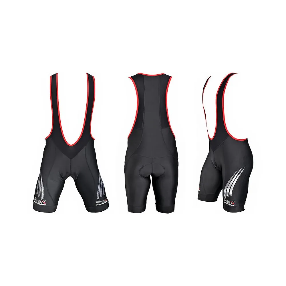 Spodenki PROX MARS męskie XL krótkie z szelkami CZARNO / CZERWONE