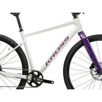 Rower Gravel KROSS ESKER 1.0 FL M (19") 28" szary / fioletowy / połysk 2026