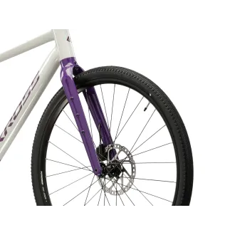 Rower Gravel KROSS ESKER 1.0 FL M (19") 28" szary / fioletowy / połysk 2026