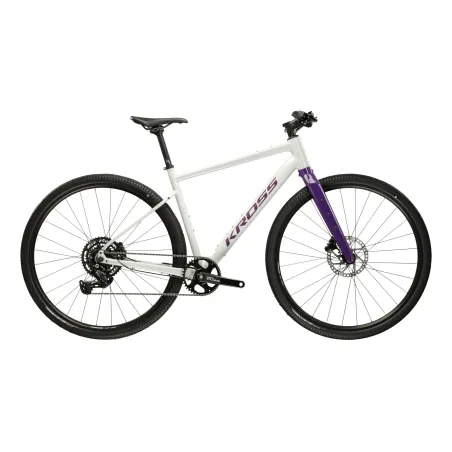 Rower Gravel KROSS ESKER 1.0 FL M (19") 28" szary / fioletowy / połysk 2026