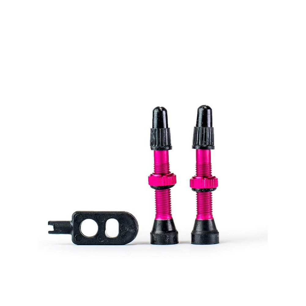 Różowe zawory Trezado do systemów bezdętkowych - 2 sztuki z kluczykiem