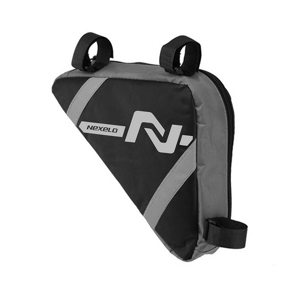 Torba trójkątna pod ramę na 3 rzepy, 600D czarno-szary