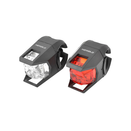 Zestaw lamp bateryjnych przód i tył LED zawiera baterie