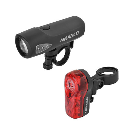 Zestaw lamp bateryjnych przód i tył LED 3-funkcje