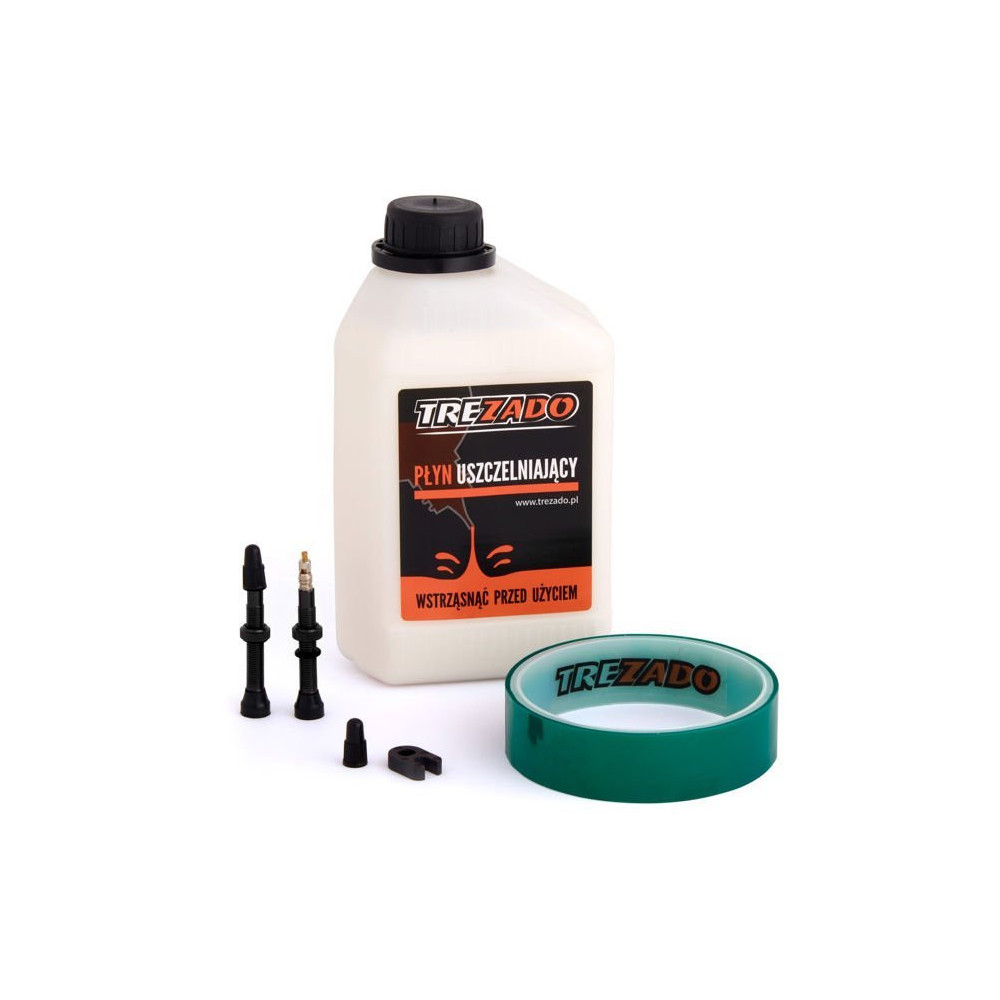 Zestaw uszczelniający Trezado, czarne zawory, taśma 32 mm