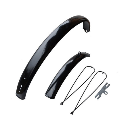 Błotniki metalowe treking 28 cala  szer.45mm czarne