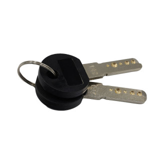 Zapięcie rowerowe SPIRALA na klucz, fi 8 mm, długość 1800 mm, osłona zamka, uchwyt na ramę