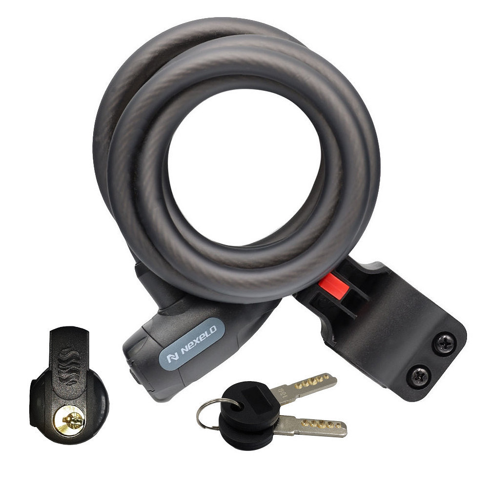 Zapięcie rowerowe SPIRALA na klucz, fi 12 mm, długość 1800 mm