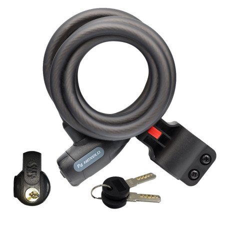 Zapięcie rowerowe SPIRALA na klucz, fi 12 mm, długość 1800 mm