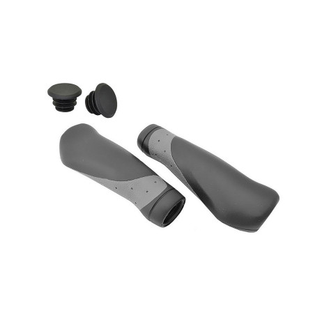 Chwyt kierownicy gumowy ERGO 135mm szaro-czarny