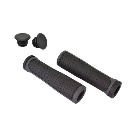 Chwyt kierownicy gumowy 125mm szaro-czarne