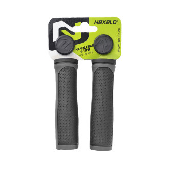 Chwyt kierownicy gumowy 125mm szaro-czarne