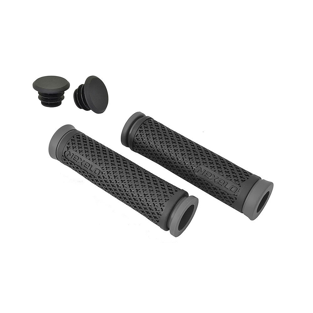 Chwyt kierownicy gumowy 128mm czarno-szare