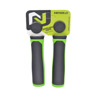 Chwyt kierownicy gumowy 125mm zielono-czarne