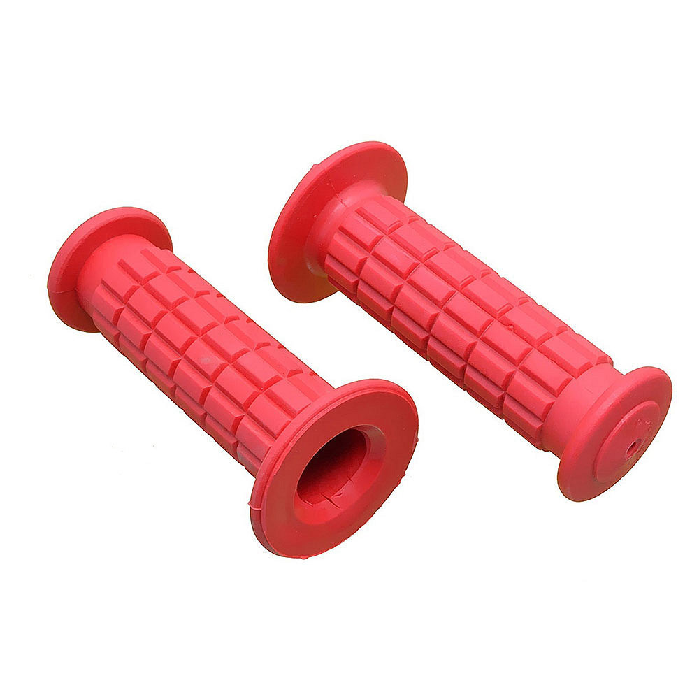 Chwyt kierownicy gumowy dziecięcy z kołnierzem 105 mm czerwony