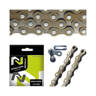 Łańcuch zwykły S410, 112 ogniw, 1-rzędowy, rozmiar 1/2 x1/8 cal brązowy